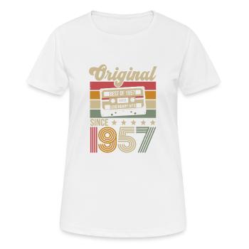 Vintage Geburtstag Original Geschenkidee 1957 - Frauen T-Shirt atmungsaktiv - Weiß - Vorne - AI Model Female 172 dark (172cm)