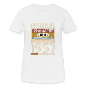 Vintage Geburtstag Original Geschenkidee 1957 - Frauen T-Shirt atmungsaktiv - Weiß - Vorne - AI Model Female 172 dark (172cm)