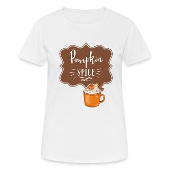pumpkin spice , fall - Women's Breathable T-Shirt - white - Front - AI Model Female 172 dark (172cm)