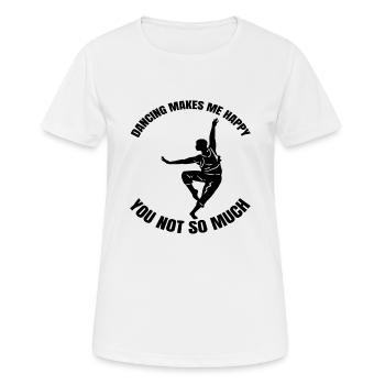 Dancing Hobby Gift Dance Sport Dancer Sport - Women's Breathable T-Shirt - white - Front - AI Model Female 172 dark (172cm)