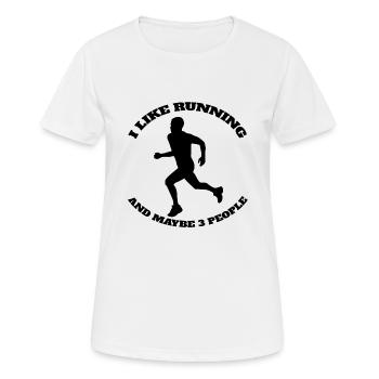 Entraînement de jogging fit jogging cardio running - T-shirt respirant Femme - blanc - Devant - AI Model Female 172 dark (172cm)
