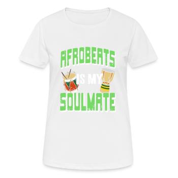 Afrobeats est mon âme sœur Retro Afrobeat Lover - T-shirt respirant Femme - blanc - Devant - AI Model Female 172 dark (172cm)