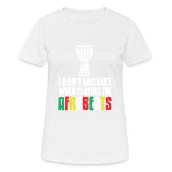 Je ne me trompe pas en jouant the Afrobeats Funny - T-shirt respirant Femme - blanc - Devant - AI Model Female 172 dark (172cm)