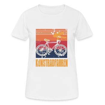 KUNSTRADFAHREN Cool Rétro Vintage Art Cyclisme - T-shirt respirant Femme - blanc - Devant - AI Model Female 172 dark (172cm)