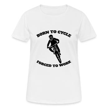Radfahren Fahrrad Radeln Mountainbike Fahrradtour - Frauen T-Shirt atmungsaktiv - Weiß - Vorne - AI Model Female 172 dark (172cm)