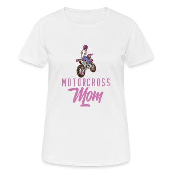 Motorrad Motorradfahrer Dirt Bike Motorcross Mom - Frauen T-Shirt atmungsaktiv - Weiß - Vorne - AI Model Female 172 dark (172cm)