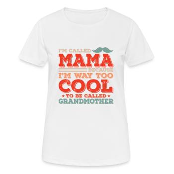 Je m’appelle Maman Grand-mère Maman Fête des mères Maman - T-shirt respirant Femme - blanc - Devant - AI Model Female 172 dark (172cm)