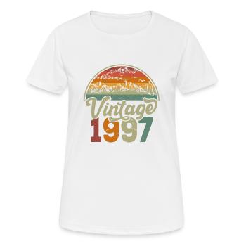 Vintage 1997 - T-shirt respirant Femme - blanc - Devant - AI Model Female 172 dark (172cm)