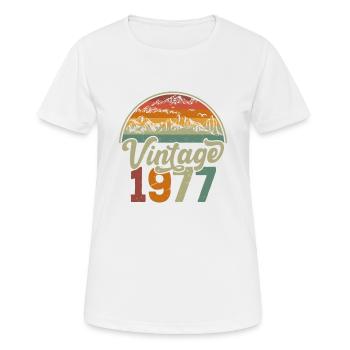 Vintage 1977 - T-shirt respirant Femme - blanc - Devant - AI Model Female 172 dark (172cm)