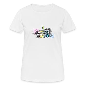 Génial depuis 1989, SUP, Paddleboard, Graffiti, - T-shirt respirant Femme - blanc - Devant - AI Model Female 172 dark (172cm)