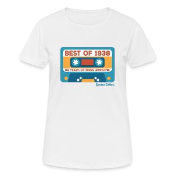 1938 Vintage Vintage Retro Cadeau D’anniversaire - T-shirt respirant Femme - blanc - Devant - AI Model Female 172 dark (172cm)
