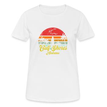 Vintage Gulf Shores Alabama Surfing Retro Fun - Women's Breathable T-Shirt - white - Front - AI Model Female 172 dark (172cm)