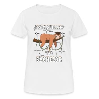 FROM CHILLER TO BACHELOR - Women's Breathable T-Shirt - white - Front - AI Model Female 172 dark (172cm)