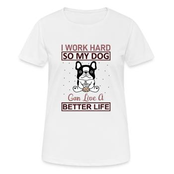 Vie des chiens - T-shirt respirant Femme - blanc - Devant - AI Model Female 172 dark (172cm)