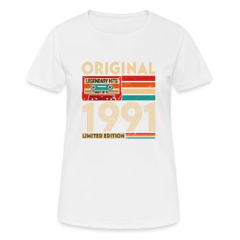 Original Legendary Hits Das Beste von 1991 - Frauen T-Shirt atmungsaktiv - Weiß - Vorne - AI Model Female 172 dark (172cm)