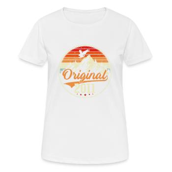 Original 2011 - Frauen T-Shirt atmungsaktiv - Weiß - Vorne - AI Model Female 172 dark (172cm)