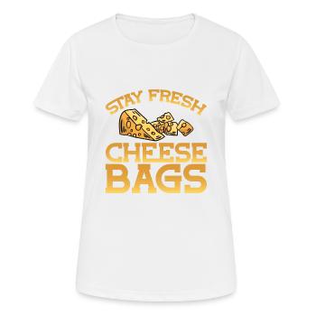 Sacs de fromage Stay Fresh 24 - T-shirt respirant Femme - blanc - Devant - AI Model Female 172 dark (172cm)