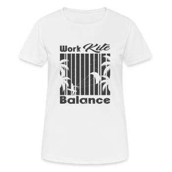 Work Kite Balance. Lifestyle Vintage Design, Work - Women's Breathable T-Shirt - white - Front - AI Model Female 172 dark (172cm)