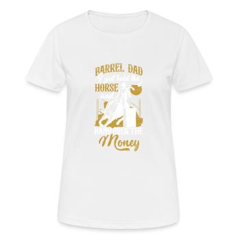 Barrel Racing Rodeo Reitpferd Barrel Racer - Frauen T-Shirt atmungsaktiv - Weiß - Vorne - AI Model Female 172 dark (172cm)
