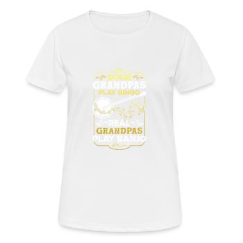 Banjo Grandpa Musician Guitar Bluegrass Banjo - Women's Breathable T-Shirt - white - Front - AI Model Female 172 dark (172cm)