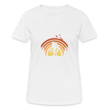 Banjo Bigfoot Musicien Guitare Bluegrass Sasquatch - T-shirt respirant Femme - blanc - Devant - AI Model Female 172 dark (172cm)