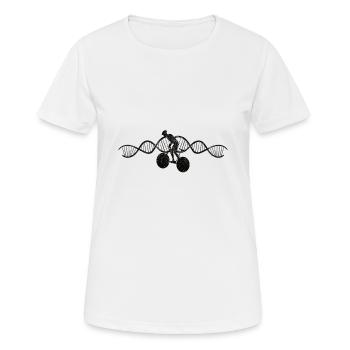 Fahrradfahrer Radfahren Mountainbike Fahrradtour - Frauen T-Shirt atmungsaktiv - Weiß - Vorne - AI Model Female 172 dark (172cm)