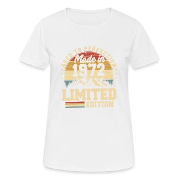 Aged to perfection Made in 1972 - Women's Breathable T-Shirt - white - Front - AI Model Female 172 dark (172cm)