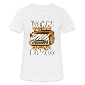 RADIO - Frauen T-Shirt atmungsaktiv - Weiß - Vorne - AI Model Female 172 dark (172cm)