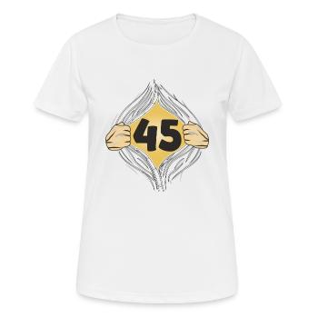 45 PUT ON SHIRT - Women's Breathable T-Shirt - white - Front - AI Model Female 172 dark (172cm)