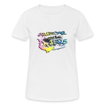 Awesome since 1985. Wakeboard Lifestyle - Frauen T-Shirt atmungsaktiv - Weiß - Vorne - AI Model Female 172 dark (172cm)