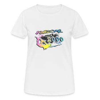 Awesome since 2000. Wakeboard Lifestyle - Frauen T-Shirt atmungsaktiv - Weiß - Vorne - AI Model Female 172 dark (172cm)