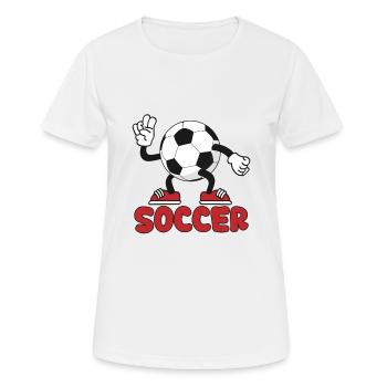 Coupe du monde des supporters de football - T-shirt respirant Femme - blanc - Devant - AI Model Female 172 dark (172cm)