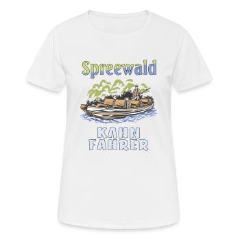 SPREEWALD KAHN FAHRER - Frauen T-Shirt atmungsaktiv - Weiß - Vorne - AI Model Female 172 dark (172cm)