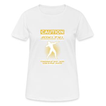 Shot put area Athletics funnier - Women's Breathable T-Shirt - white - Front - AI Model Female 172 dark (172cm)