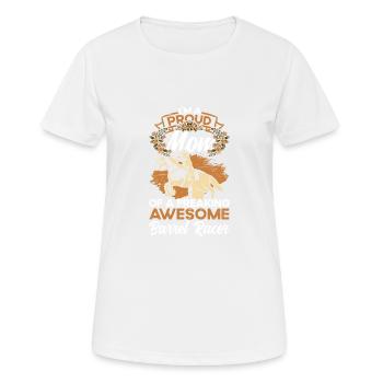 Barrel Racing Rodeo Reitpferd Barrel Racer - Frauen T-Shirt atmungsaktiv - Weiß - Vorne - AI Model Female 172 dark (172cm)