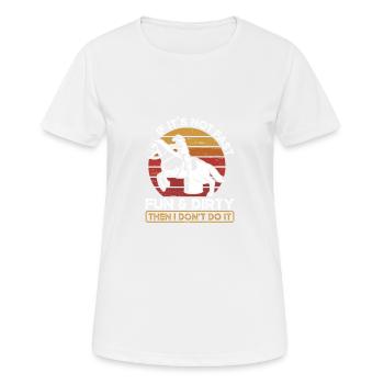 Fun and dirty barrel race riding horse - Women's Breathable T-Shirt - white - Front - AI Model Female 172 dark (172cm)