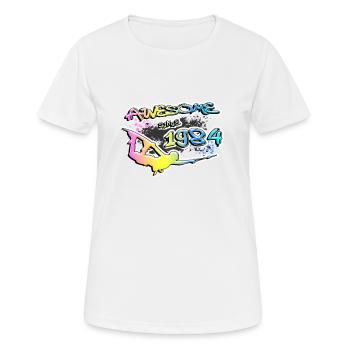 Génial depuis 1984. Style de vie de wakeboard - T-shirt respirant Femme - blanc - Devant - AI Model Female 172 dark (172cm)
