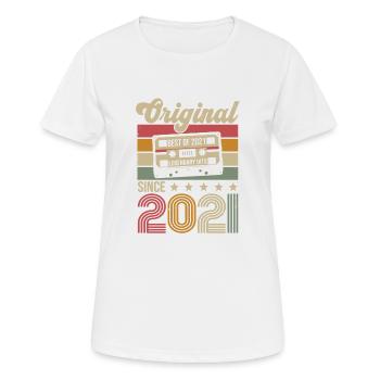 Anniversaire Vintage Idée Cadeau Original 2021 - T-shirt respirant Femme - blanc - Devant - AI Model Female 172 dark (172cm)