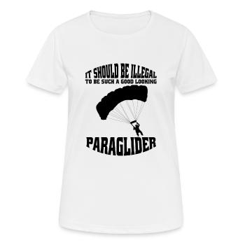 Paragliding Paragliding Paragliding Paragliders - Women's Breathable T-Shirt - white - Front - AI Model Female 172 dark (172cm)