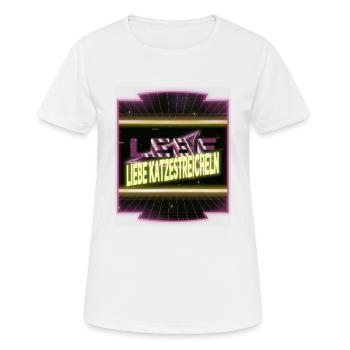 säugetier witzig weihnachten miezekatze - Frauen T-Shirt atmungsaktiv - Weiß - Vorne - AI Model Female 172 dark (172cm)