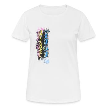 Génial depuis 1969 Motif Graffiti - T-shirt respirant Femme - blanc - Devant - AI Model Female 172 dark (172cm)