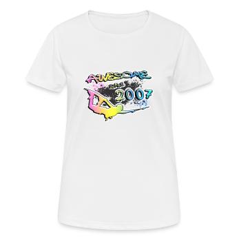Génial depuis 2007. Style de vie de wakeboard - T-shirt respirant Femme - blanc - Devant - AI Model Female 172 dark (172cm)