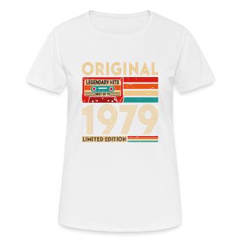 Original legendäre Hits Das Beste von 1979 - Frauen T-Shirt atmungsaktiv - Weiß - Vorne - AI Model Female 172 dark (172cm)