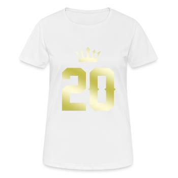 20 Number Crown - Women's Breathable T-Shirt - white - Front - AI Model Female 172 dark (172cm)