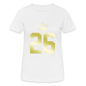 26 Number crown - Women's Breathable T-Shirt - white - Front - AI Model Female 172 dark (172cm)