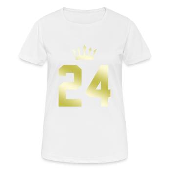 24 Couronne numérique - T-shirt respirant Femme - blanc - Devant - AI Model Female 172 dark (172cm)