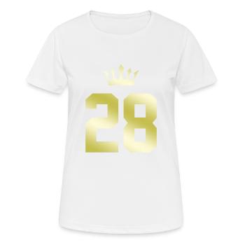 28 Couronne numérique - T-shirt respirant Femme - blanc - Devant - AI Model Female 172 dark (172cm)