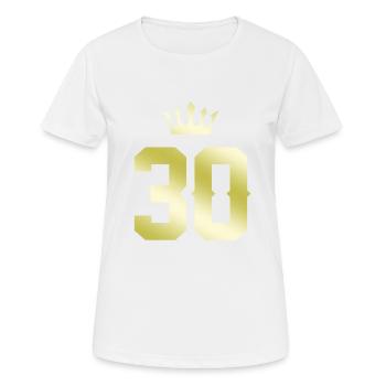 30 Couronne numérique - T-shirt respirant Femme - blanc - Devant - AI Model Female 172 dark (172cm)