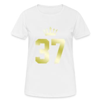 37 Couronne numérique - T-shirt respirant Femme - blanc - Devant - AI Model Female 172 dark (172cm)