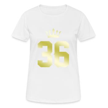 36 Couronne numérique - T-shirt respirant Femme - blanc - Devant - AI Model Female 172 dark (172cm)